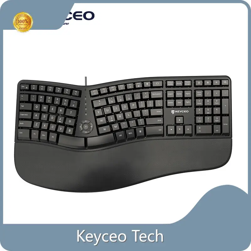 White Ergonomic Wireless Keyboard Keyceo Brand Company 118 Keys 1