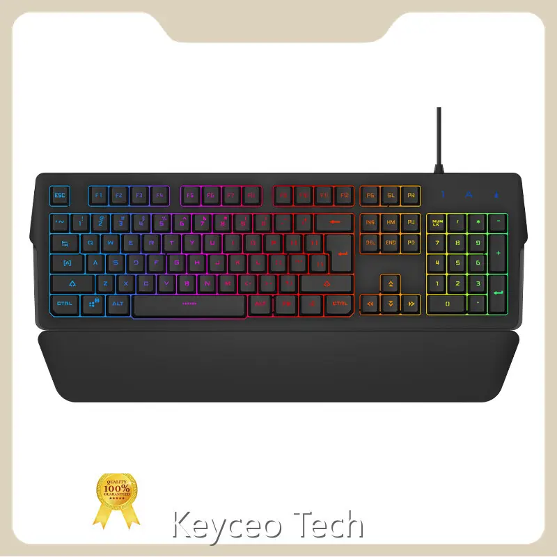 Keyceo Brand Silver Ergonomic Keyboard RGB Approx:1.50m Windows System 1