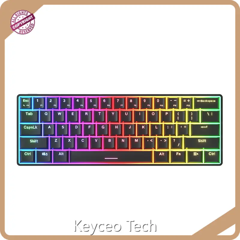 Wholesale Best Gaming Keyboard Manufacturer Keyceo Brand 61/62 528g 1