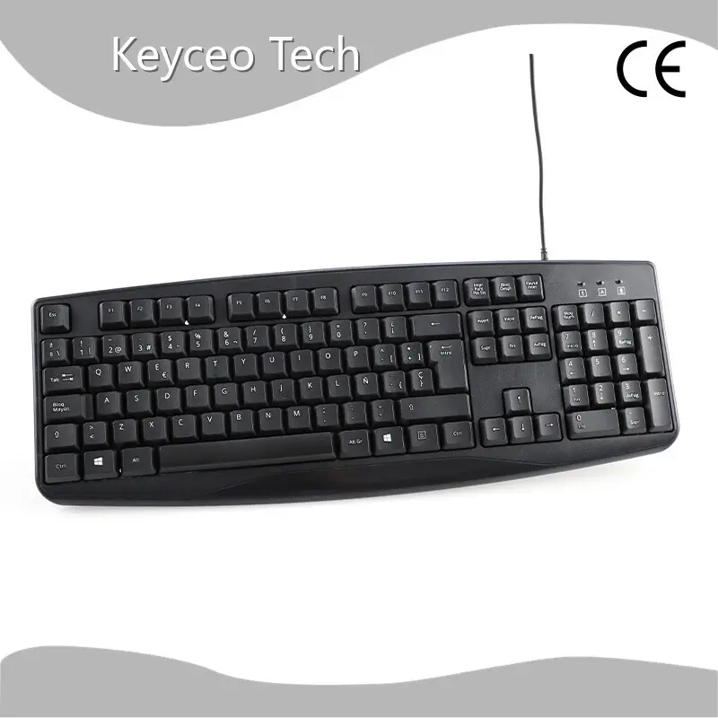 Hot Surface Ergonomic Keyboard Black 107 Keys Keyceo Brand 1