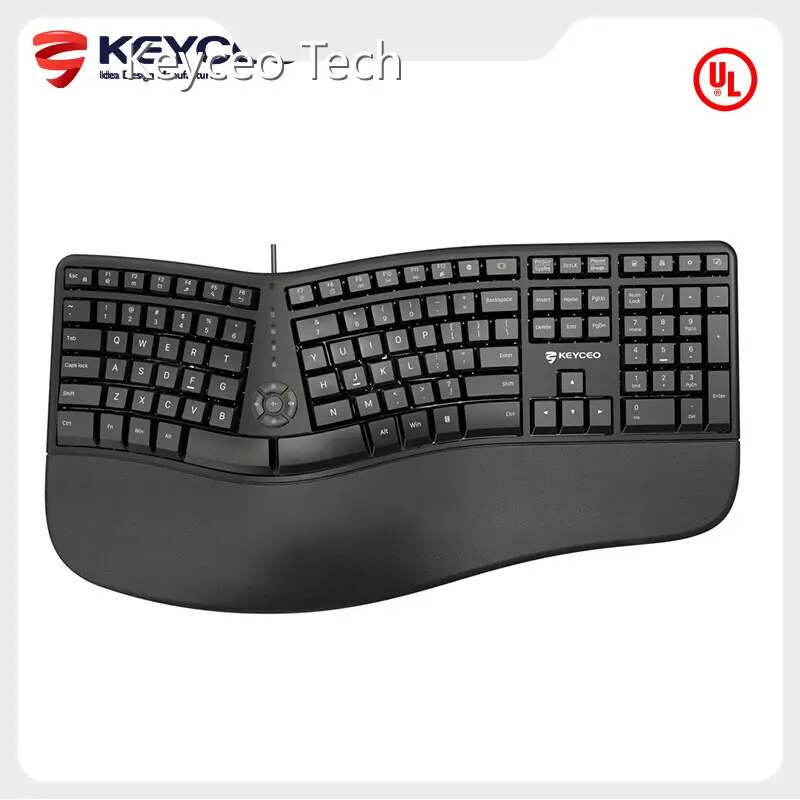 Keyceo Brand Ergonomic Keyboard Cherry Factory 1.8M USB PVC 1