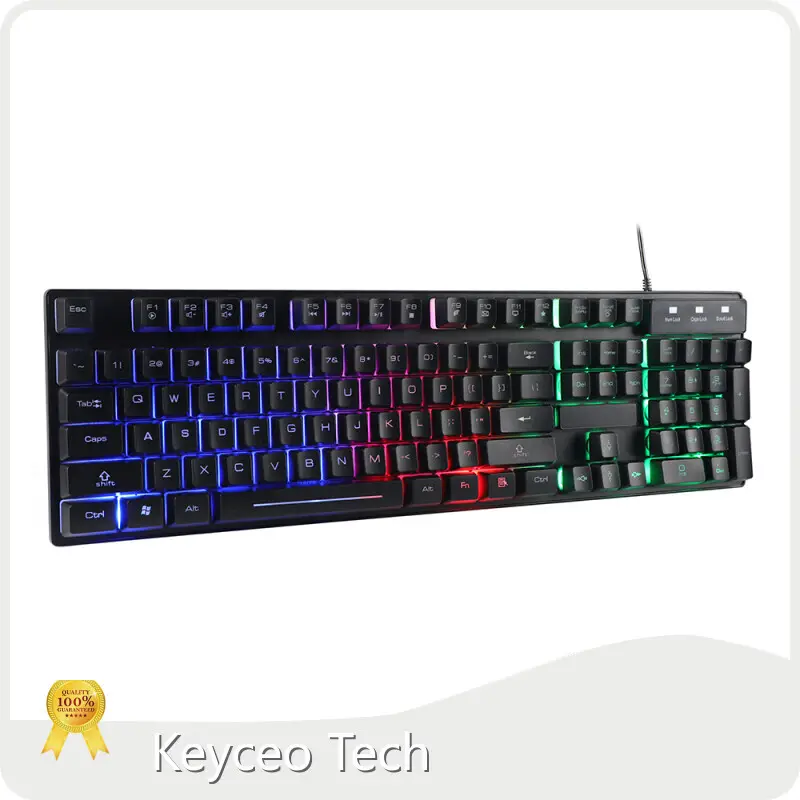 Best Ergonomic Quiet Keyboard KeyceoMembrane Ambidextrous 104 Keys 1