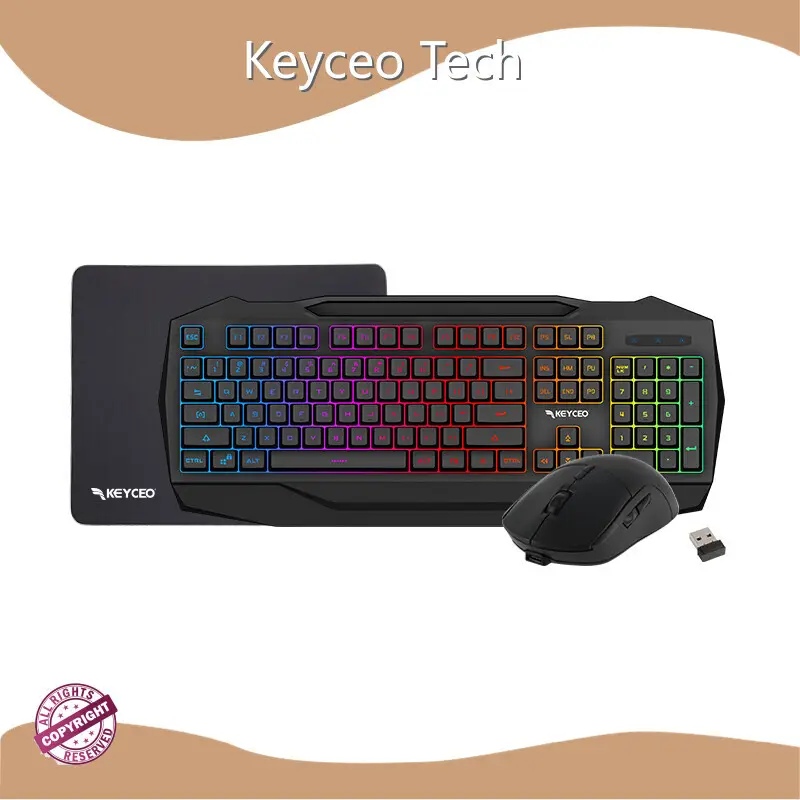 Good Gaming Keyboard and Mouse Combo 800-1200-1600-2400 Keyceo Support All the Languange Custom KY-7100 1