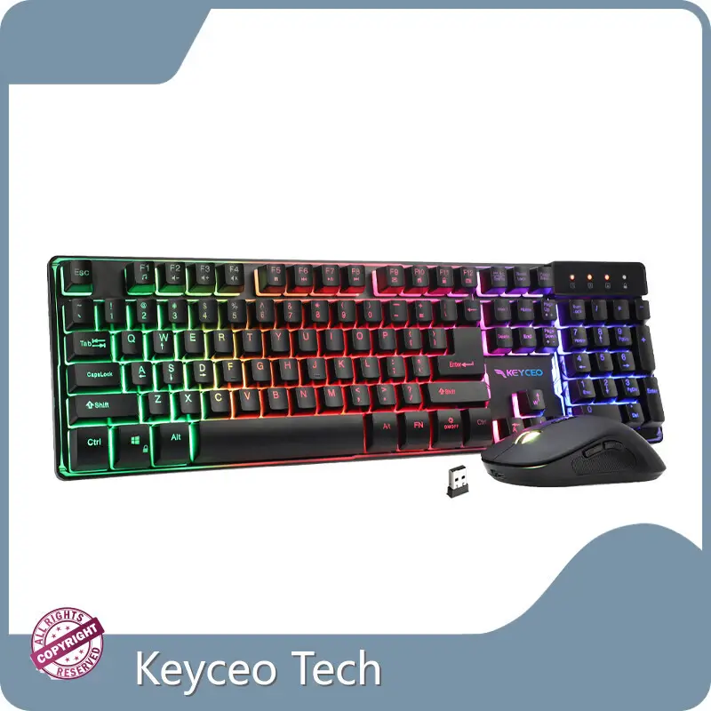 Quality Keyceo Brand Customizable 800-1200-1600-2400 Mechanical Gaming Keyboard and Mouse Combo 1