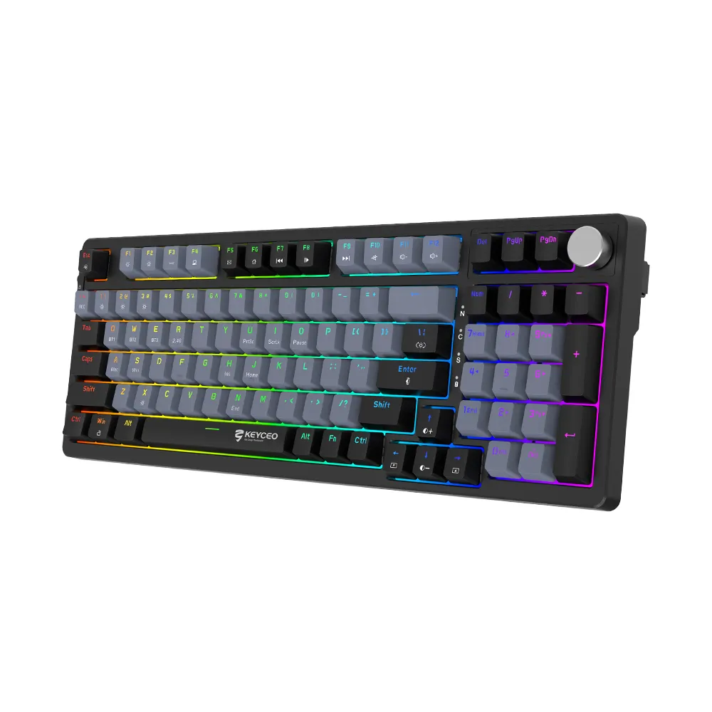 OEM Mechanical Keyboard Keyceo Brand 2.4G+BT+USB RGB 10