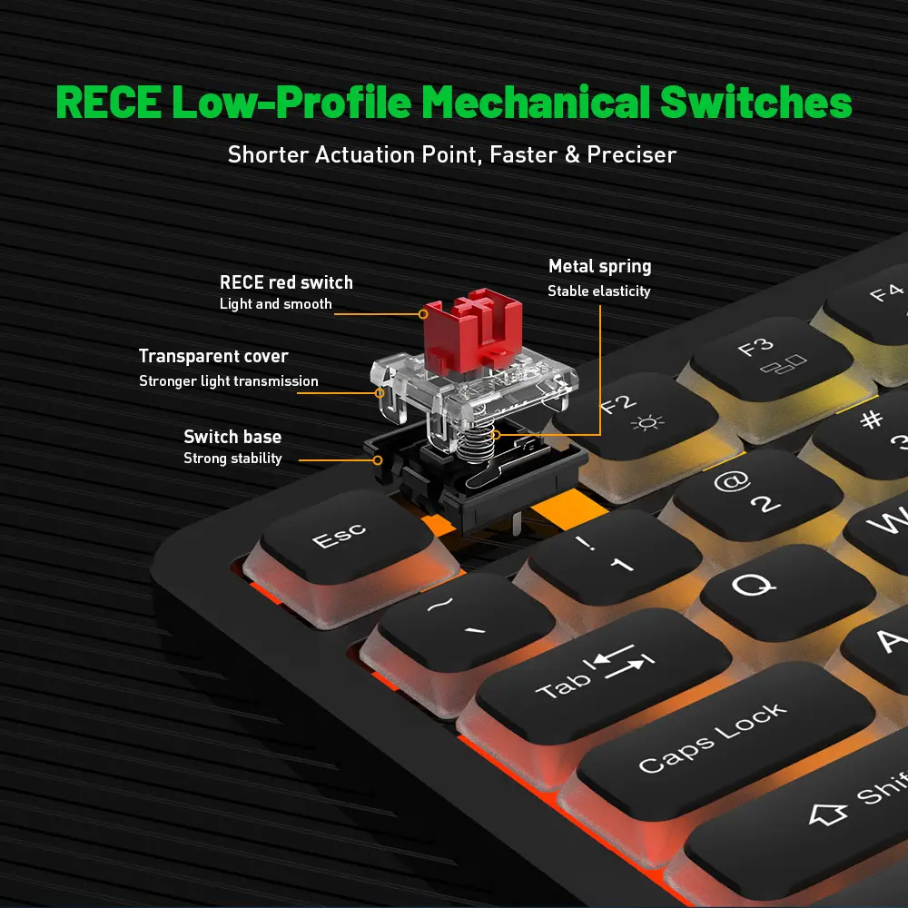 Custom OEM Mechanical Keyboard 504+5g Keyceo 3