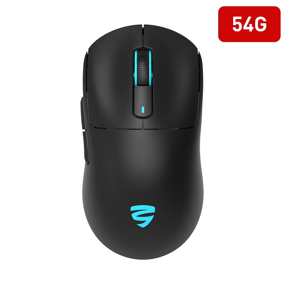KY-M1054 54G ultraľahká myš Tri-mode svietivá Ultraľahká herná myš Kábel typu C BT/2,4G/Káblová myš bezdrôtová počítačová nabíjateľná myš vlastná 1