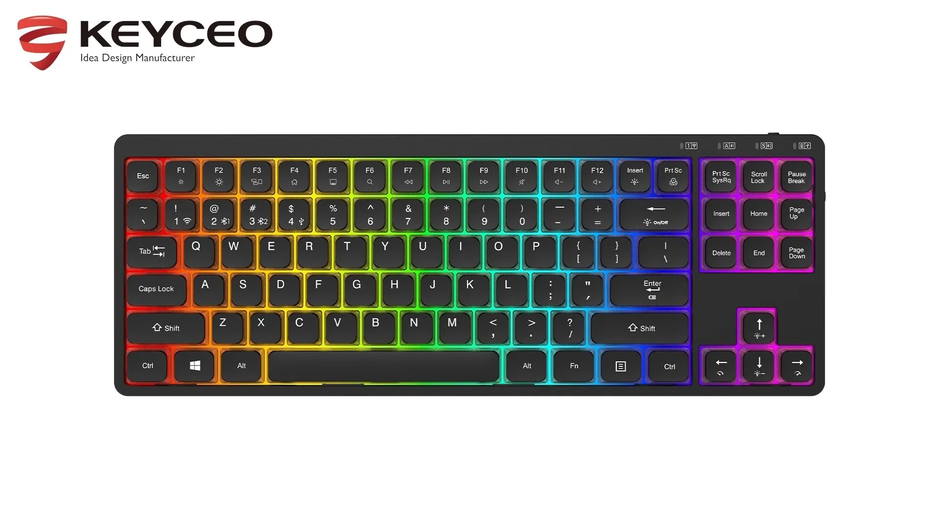 KY-MK302 OEM 제조 RGB 18 백라이트 효과 다기능 키 게임 및 사무용 로우 프로파일 기계식 키보드 1