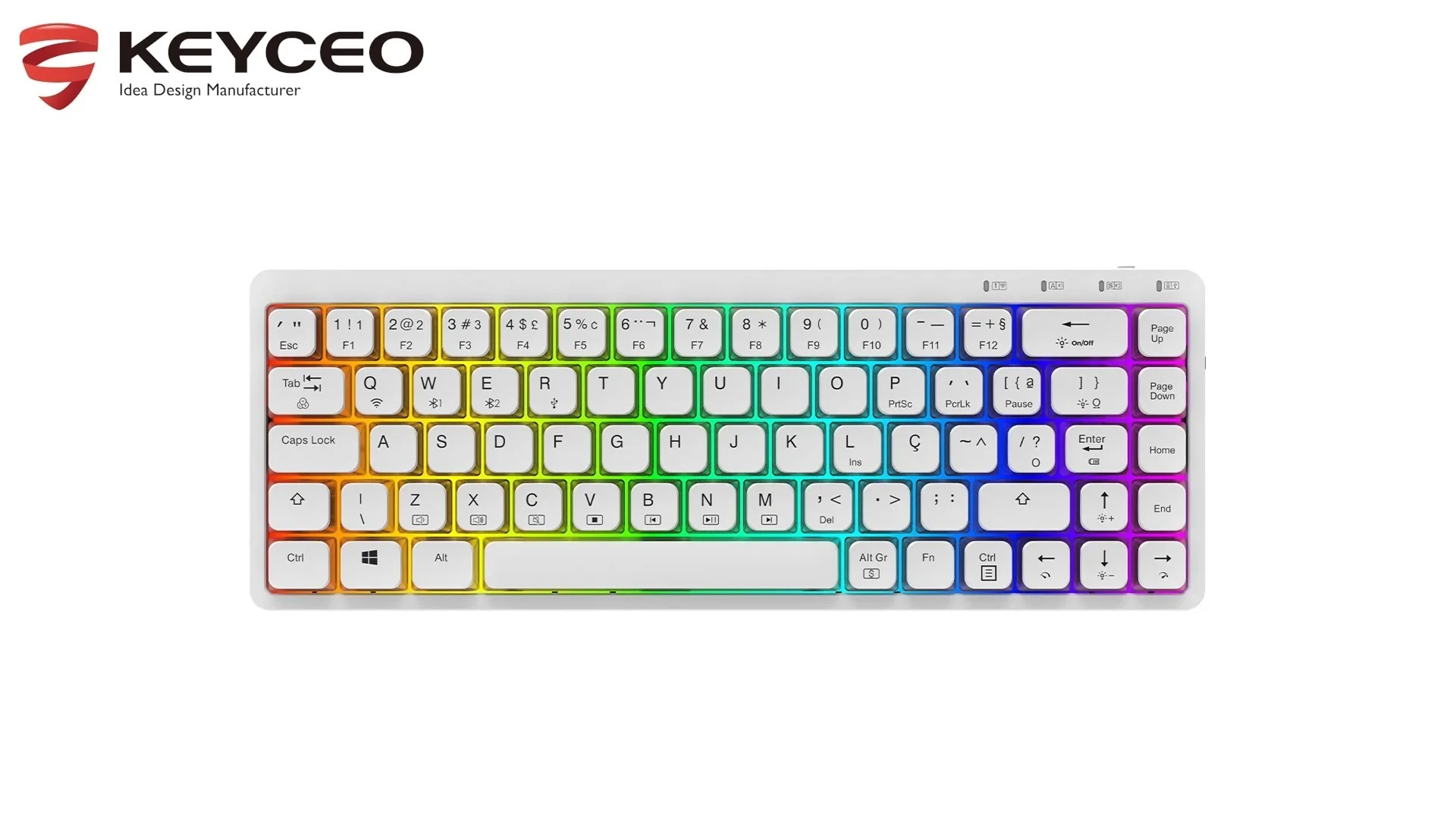 KY-MK311 Hot Mac/Win tasti multifunzione con commutazione di secondo colore RGB abbagliante tastiera meccanica a basso profilo da 3000 mAh a lunga durata 1