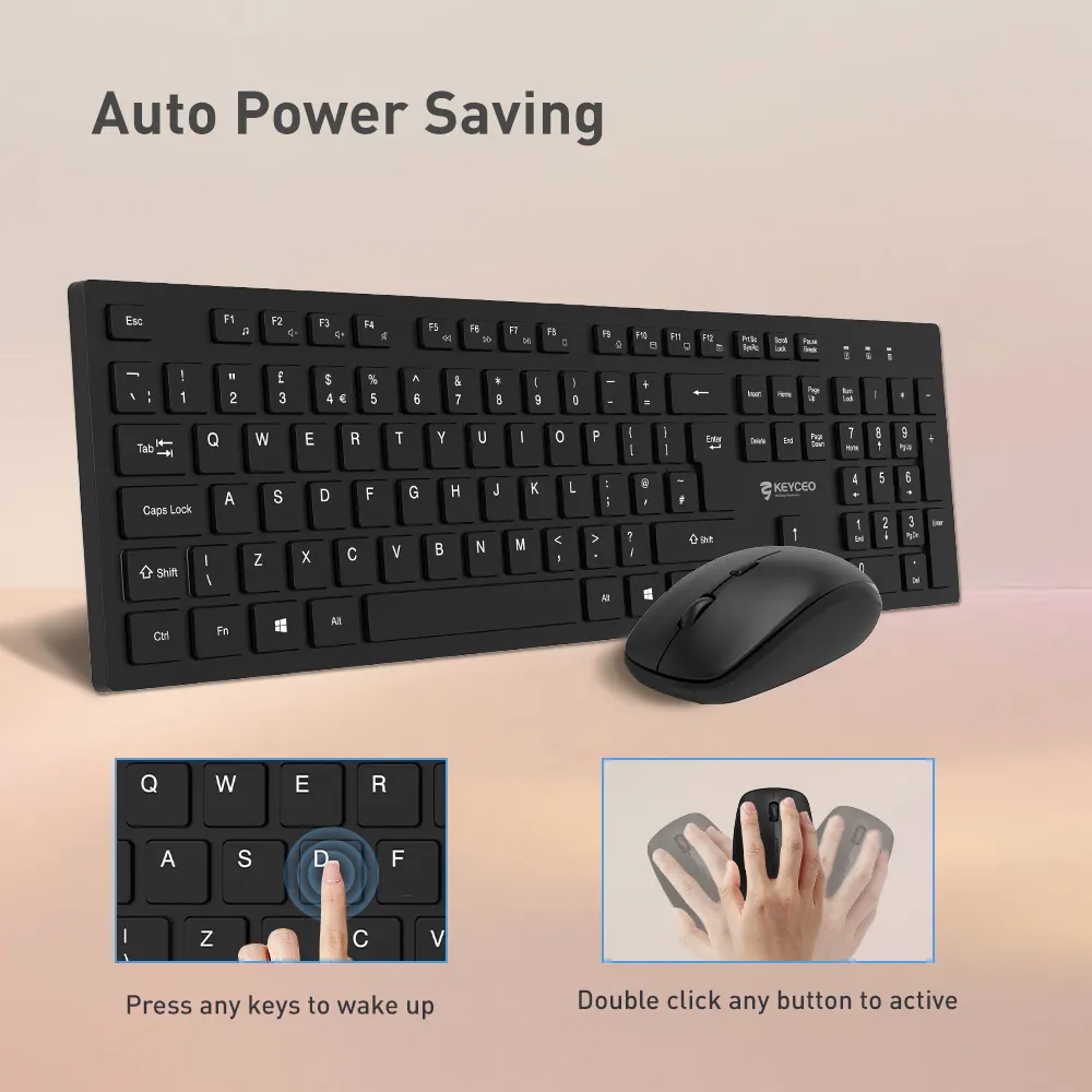 Keyboard and Mouse Combo KY-4410W-UK - - Keyceo 6