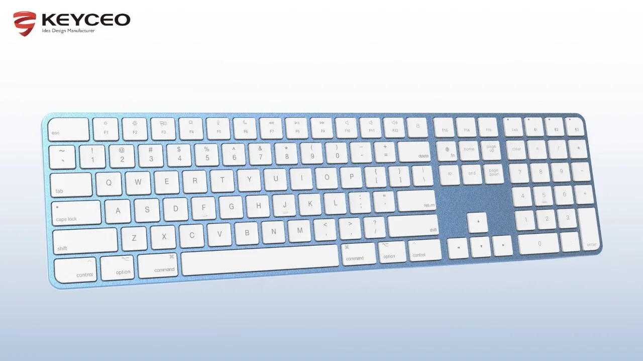 KY-X231 Ultrathin design Multidevice keyboard office 2.4G+BT USB-C Charging Port Scissors structural keyboard wireless 1