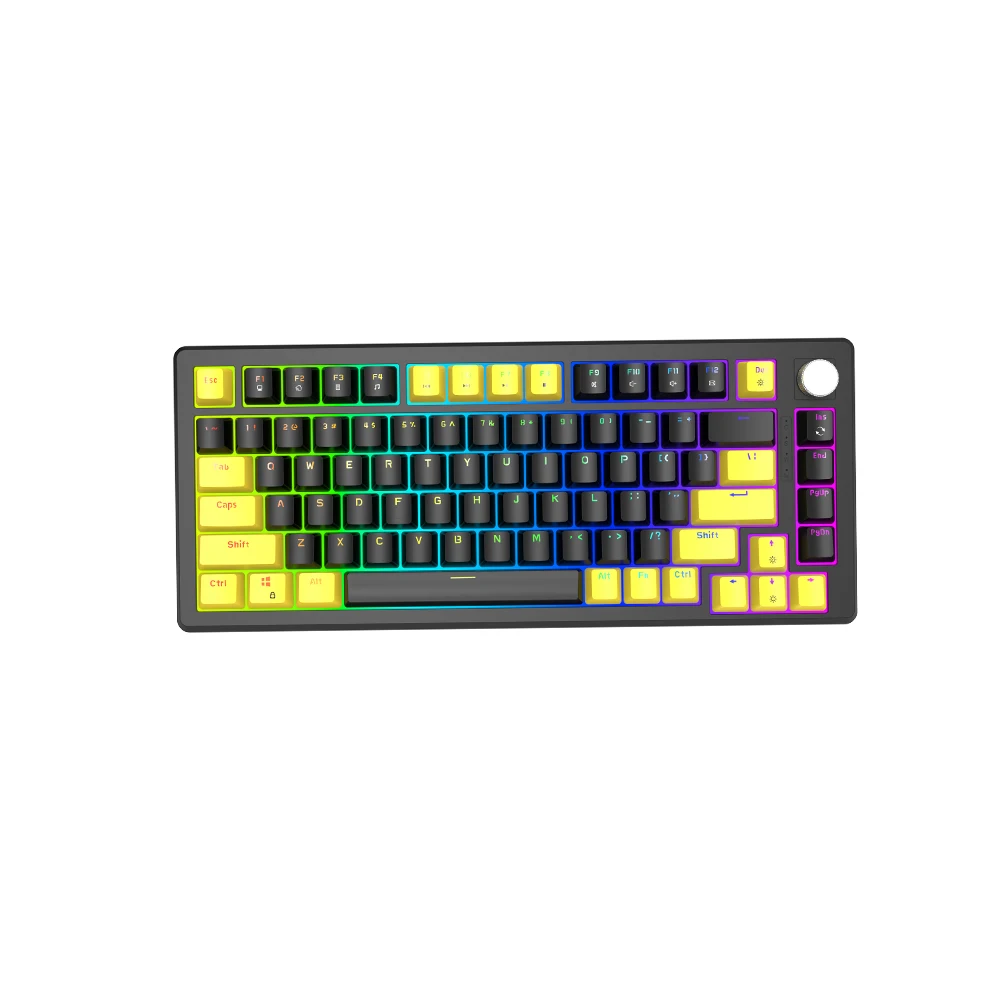 KY-MK88B RGB Aydınlatma USB DIY kablosuz mekanik klavye Mükemmel oyun oyuncu için Ergonomi Kablosuz Klavye 1