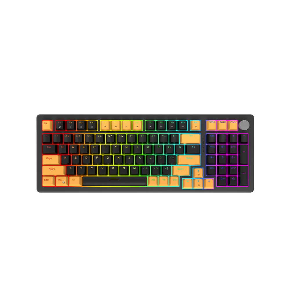 KY-MK89B USB DIY kabellose mechanische Tastatur Ergonomische Tasten Multimedia-Funktionen mit Aluminiumknopf Ergonomische hohe und niedrige Tasten 1