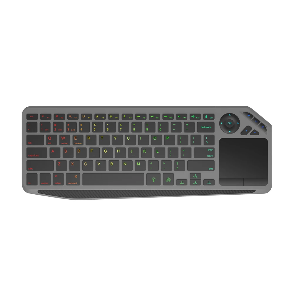 KY-X034WBR 超薄型ワイヤレスキーボード タッチパッド付き - 2.4G+BT デュアルモード、シザースイッチデザイン、ポータブルオフィス &lt;000000&gt; 旅行用 1