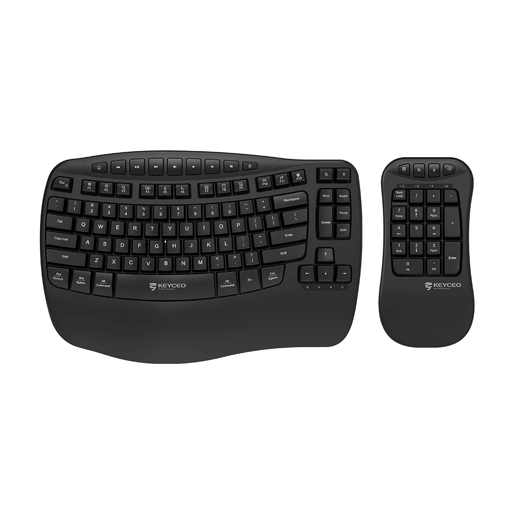 KY-885WBR Ergonomische kabellose Tastaturkombination: Steigern Sie die Produktivität durch Umschalten zwischen mehreren Geräten &lt;000000&gt; Anpassbare Layouts für hervorragende Büroarbeit 1