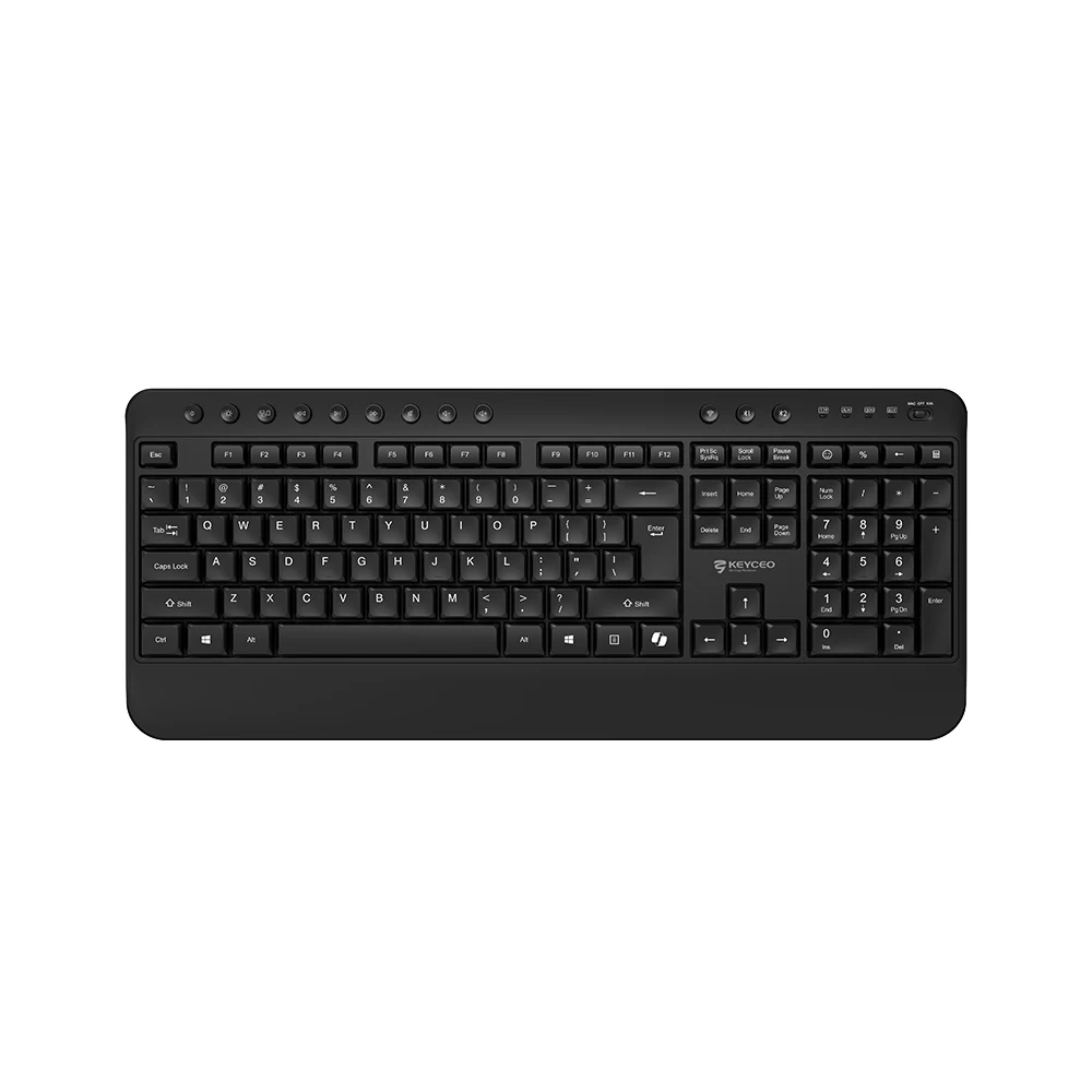 KY-K682WBR Smart Multimedia Hub: Tri-Device Bluetooth Keyboard with Dedicated Emoji Keys  Slim Profile Design for Cross-Platform Creativity 1