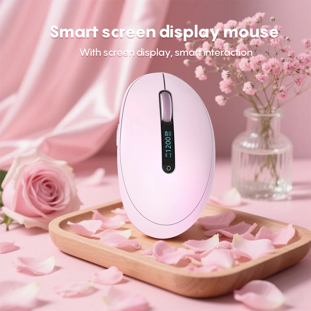 KY-M640 Wireless Bluetooth Dual-Mode-Maus-Ladung Stummes Mädchen Büro Hochwertig kleiner tragbarer Smart-Bildschirm Display für Notebook-Desktop-Computer 1