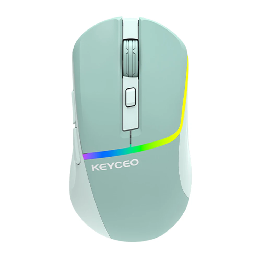 KY-M1056WBR OEM 2.4G+BT+USB three mode RGB gaming rechargeable Battery 6 Level adjustable DPl for Office PC Desktop Laptop 1