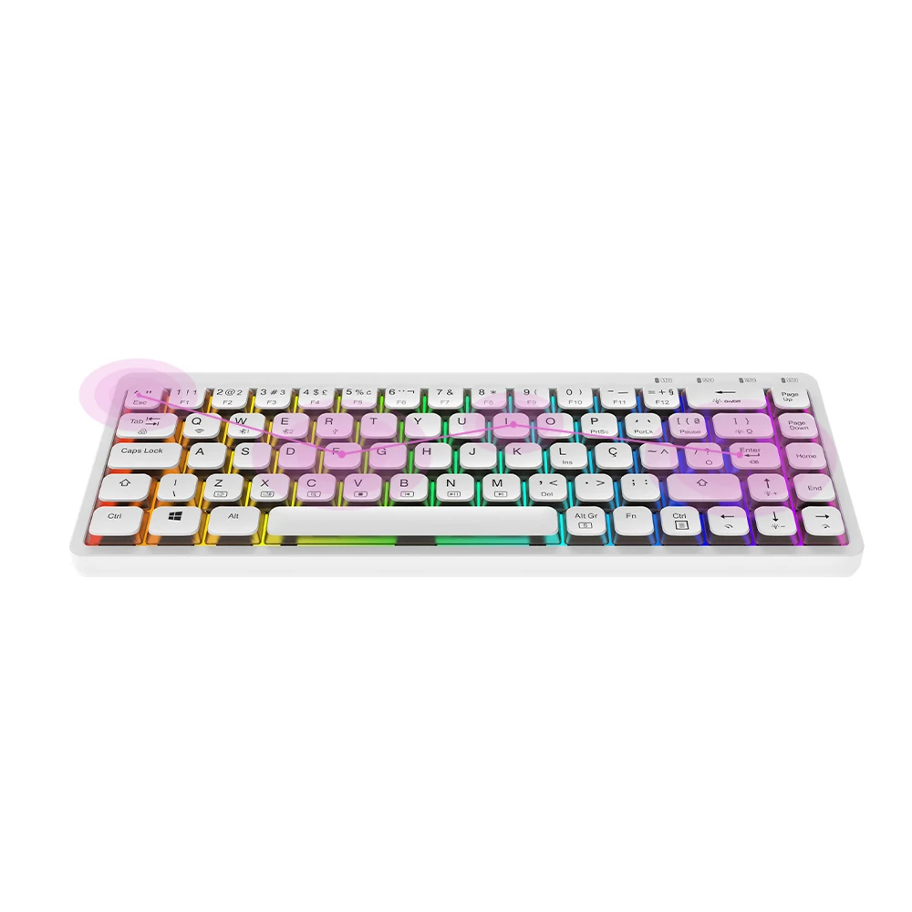 KY-MK311 Hot Mac/Win second switching multi-function keys RGB dazzle color 3000mAh long life low-profiles mechanical keyboard 1