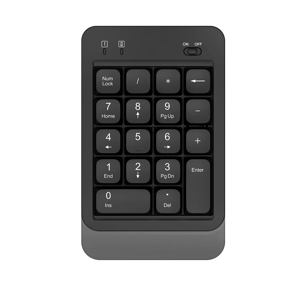 KY-K719 Bluetooth numerická klávesnica bezdrôtová numerická klávesnica s 18 klávesmi, prenosná mini finančná účtovnícka klávesnica pre notebooky so systémom Windows, stolný počítač, notebook (čierna) 1
