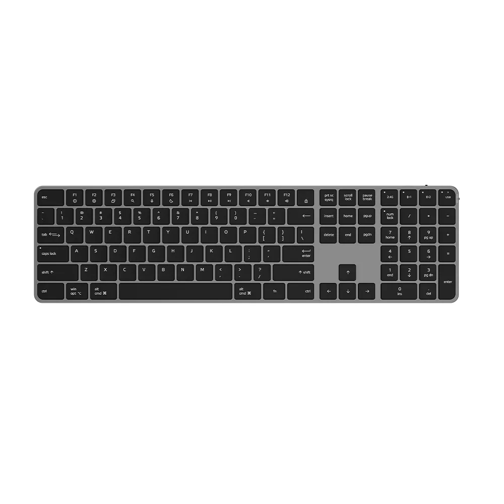 Tastiera wireless a forbice ultra sottile KY-X231AL a 109 tasti, tri-modalità, con copertura superiore in alluminio. 1