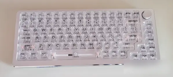 299 yuan 2023 the first aluminum alloy fully transparent light pollution mechanical keyboard patriotic GK83 1